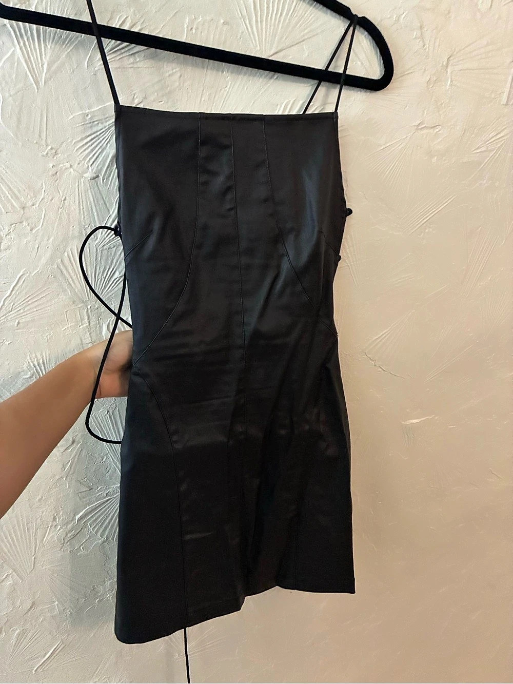 Edikted pleather Black Mini Dress Like New